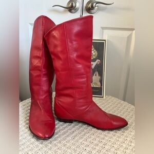 1980’s Red Leather Boots
